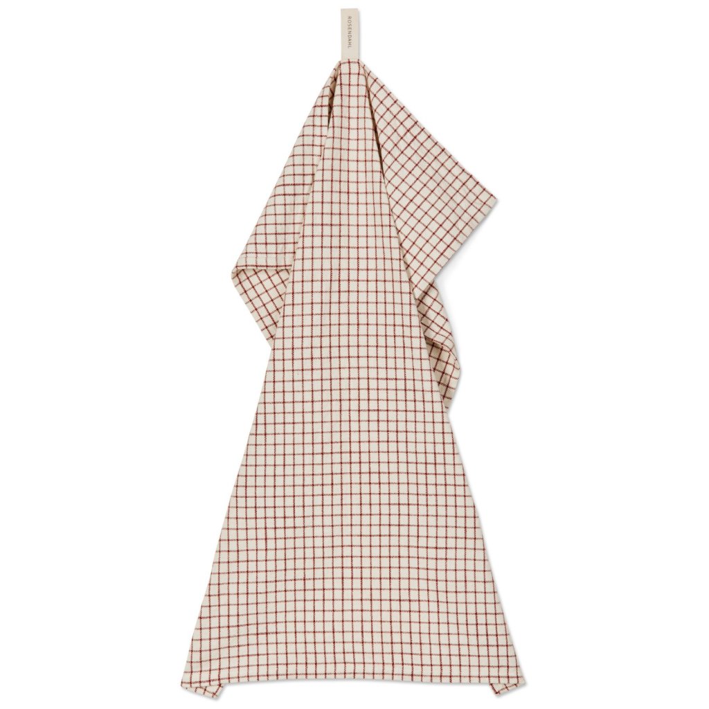 Theedoek GARN 50 x 70 cm, beige / terracotta, Rosendahl