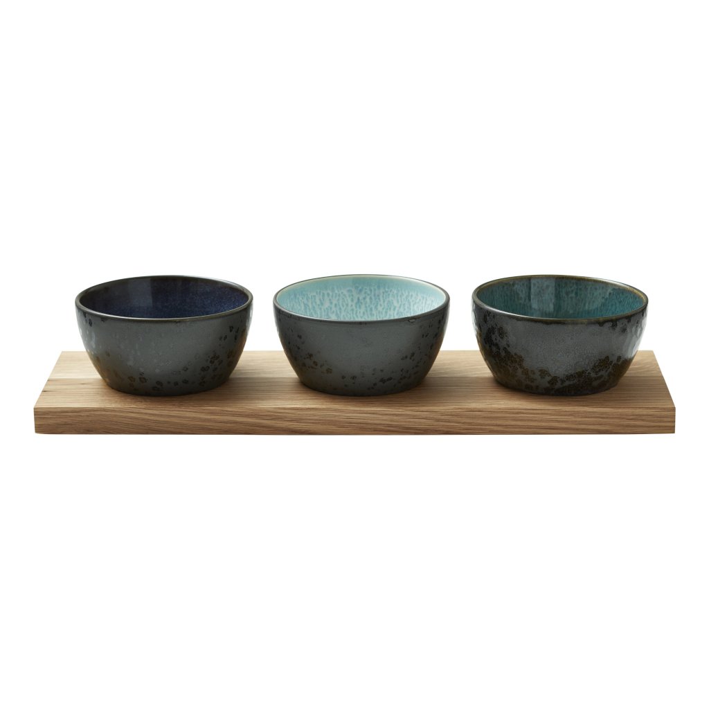 Tapas-set CABARET 39 x 13 cm, set van 4 stuks, aardewerk, Bitz