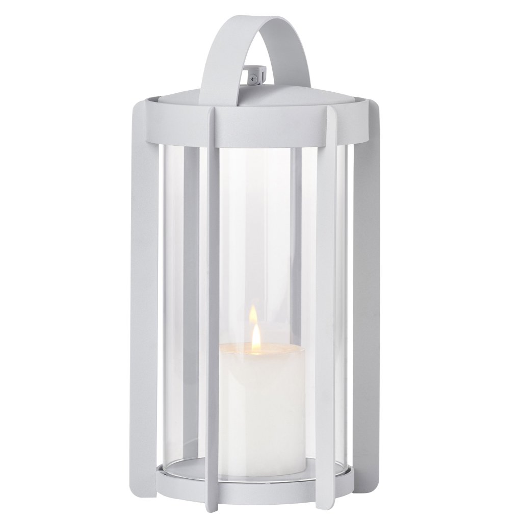 Lantaarn FIREFLY 35 cm, zacht grijs, staal, Zone Denemarken