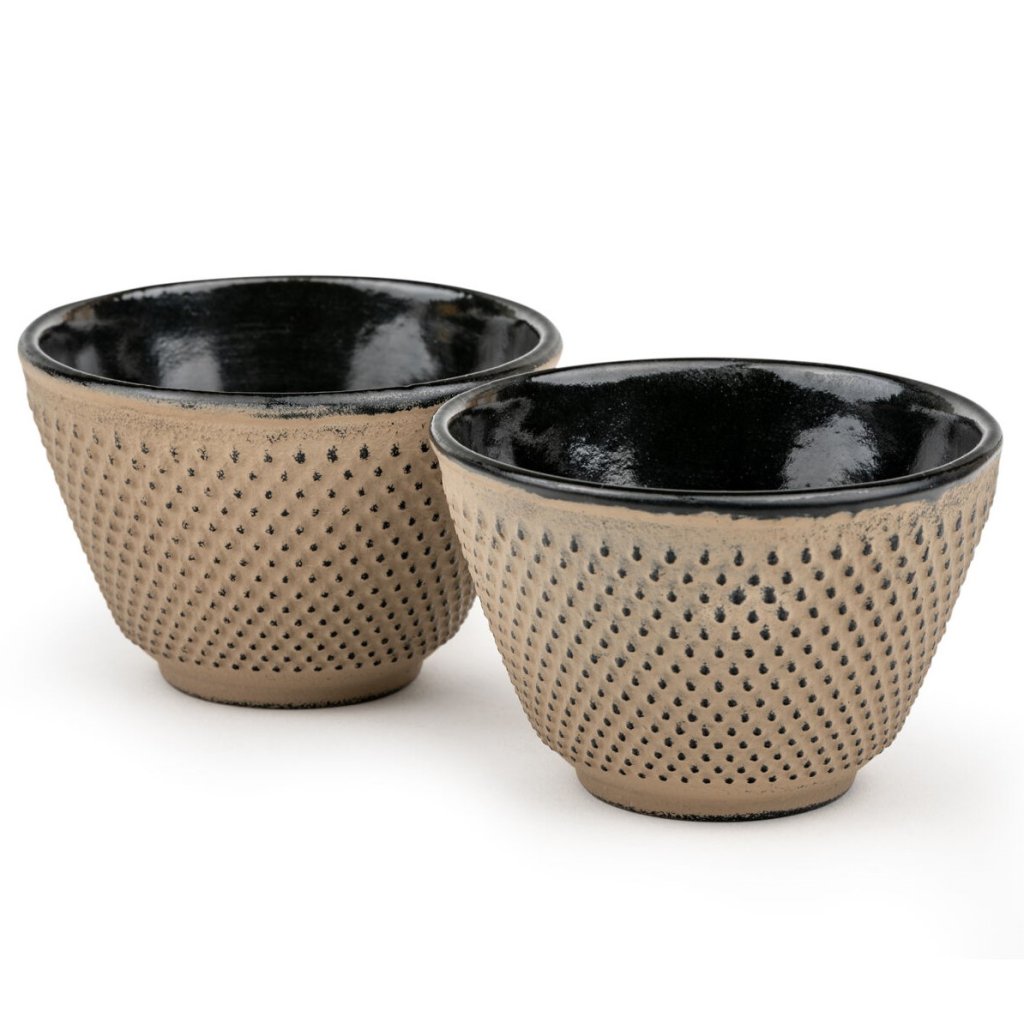 Cup XILIN 100 ml, set van 2 stuks, kameel geel, gietijzer, Bredemeijer