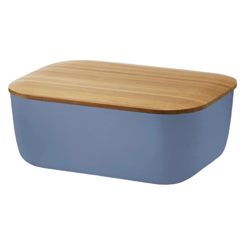 Botervloot BOX-IT 15 cm, donker blauw, plastic / bamboe, RIG-TIG
