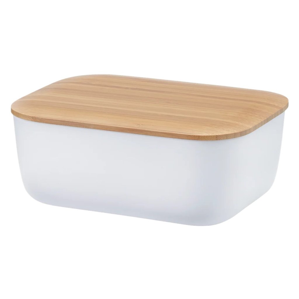 Botervloot BOX-IT 15 cm, wit, plastic / bamboe, RIG-TIG