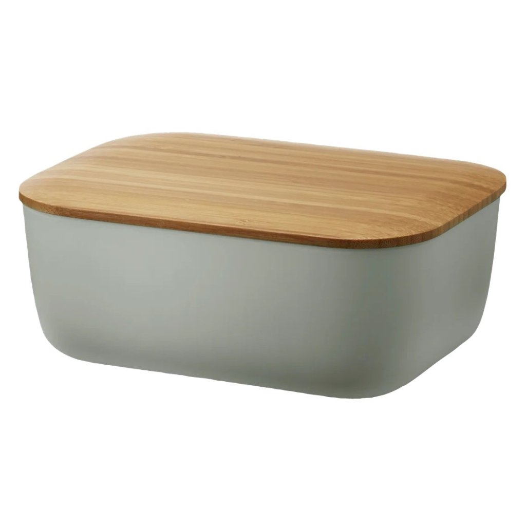 Botervloot BOX-IT 15 cm, warm grijs, plastic / bamboe, RIG-TIG
