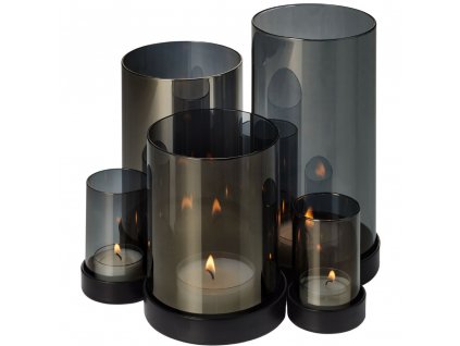 Waxinelichthouder LICHTERMEER 27 cm, zwart, Philippi