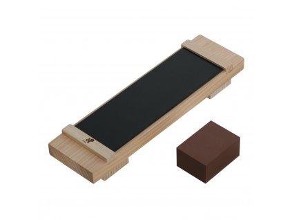 Houder voor slijpsteen, hout, Miyabi