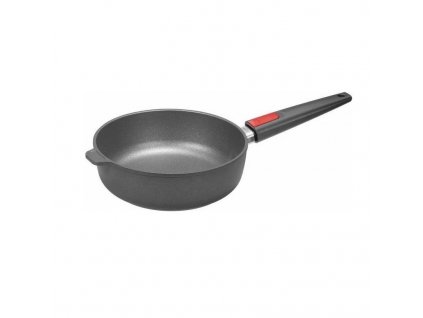 Sauteerpan TITANIUM NOWO 24 cm, voor inductie, afneembare steel, met deksel, titanium, WOLL