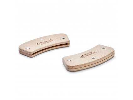 Afneembare handgrepen 2 stuks LOQY bruin, hout, de Buyer