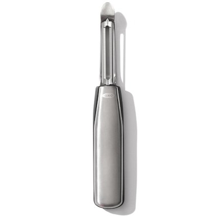 Dunschiller STEEL 19 cm, draaibaar, zilver, roestvrij staal, OXO