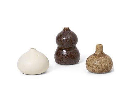 Vaas KOMO, set van 3 stuks, aardewerk, gefermenteerd LIVING