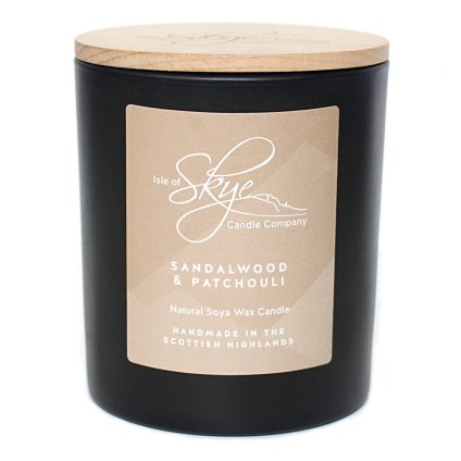 Geurkaars SANDALWOOD & PATCHOULI, brandtijd 45 uur, Isle of Skye Candle Company