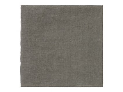 Stoffen servet LINEO 42 x 42 cm, bruingroen, linnen, Blomus