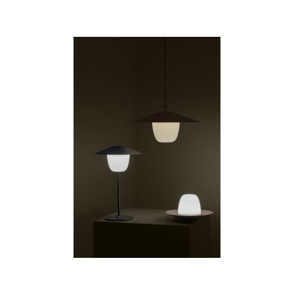 Draagbare tafellamp ANI L 49 cm, LED, warmgrijs, Blomus