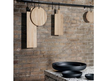 Snij- en serveerplank BORDA 30 cm, rond, bruin, hout, Blomus