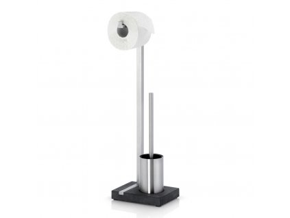 
                    
                          Vrijstaande wc-rolhouder met toiletborstel MENOTO, 65 cm, roestvrij staal mat, Blomus                    
                