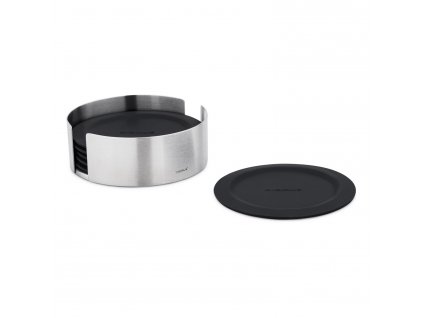 Onderzetter voor glazen LARETO, set van 6 stuks, zwart, Blomus