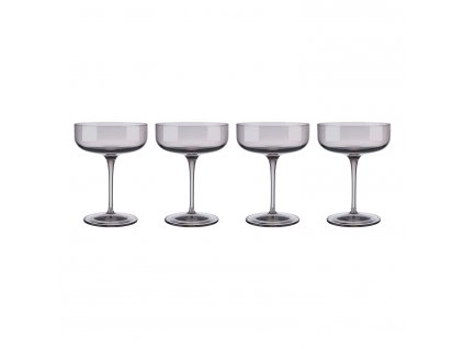 Champagneglas FUUM, set van 4 stuks, bruin glas, Blomus