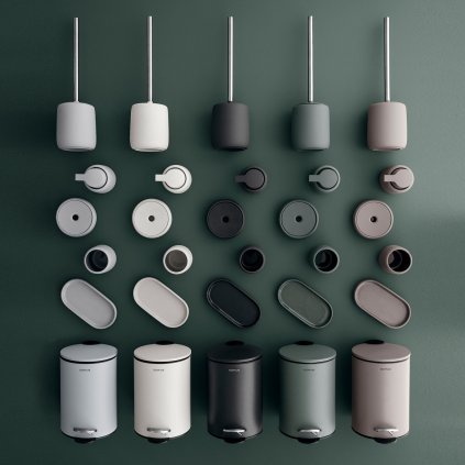 Toiletborstel met houder SONO, donkergrijs, Blomus