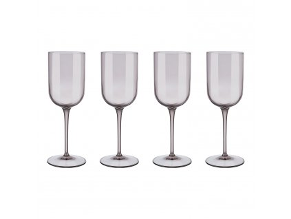 Witte wijnglas FUUM, set van 4 stuks, 280 ml, bruin glas, Blomus