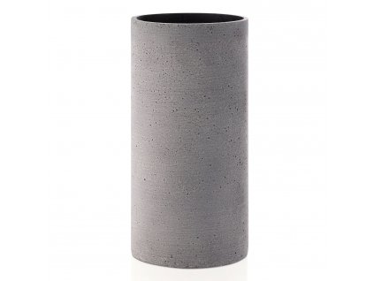 Vaas COLUNA M, 24 cm, donkergrijs, Polystone, Blomus