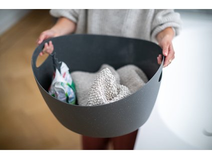 Wasmand BOTTICHELLI L 15 l, naturel grijs, Koziol