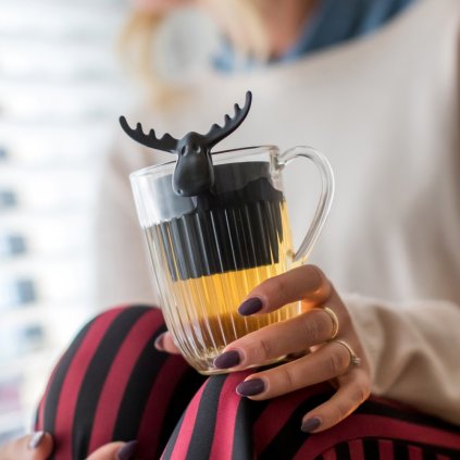 Thee-infuser RUDOLF, kosmisch zwart, Koziol