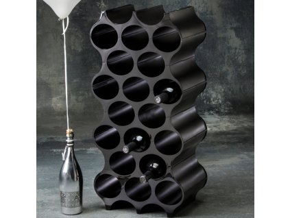 Tafel-wijnrek SET-UP, kosmisch zwart, Koziol