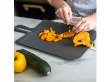 Snijplank SNAP L, 46 cm, opvouwbaar, naturel asgrijs, kunststof, Koziol