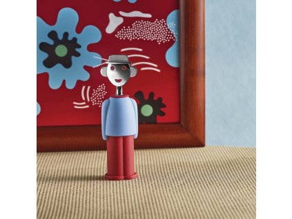Kurkentrekker ALESSANDRO M., lichtblauw en rood, Alessi