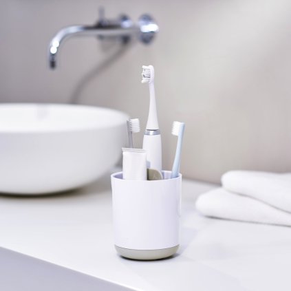 Tandenborstelbeker DUO 70552, wit, Joseph Joseph