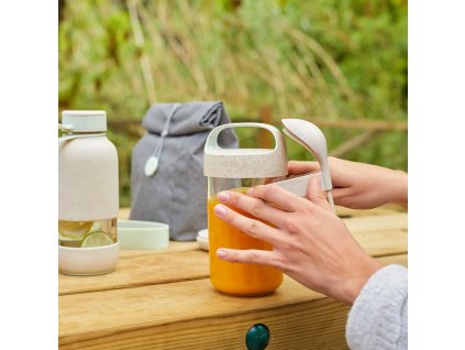 Lunchbeker JAR TO GO ORGANIC 600 ml, romig, Lékué