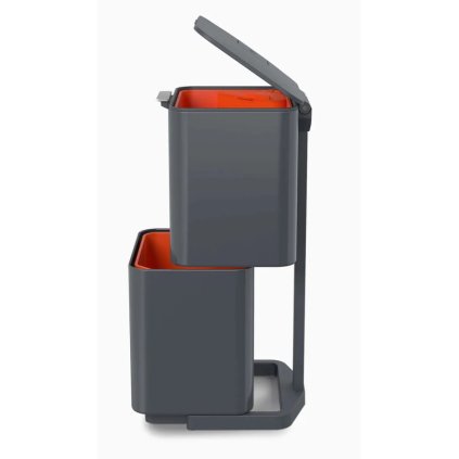 Afvalbak TOTEM MAX 30062 60 l, voor afvalscheiding, grafiet, Joseph Joseph