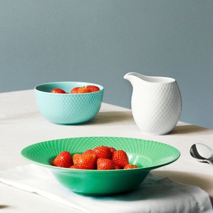 Diep bord RHOMBE 25 cm, groen, Lyngby