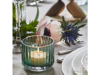 Waxinelichthouder 7 cm, groen, glas, Lyngby