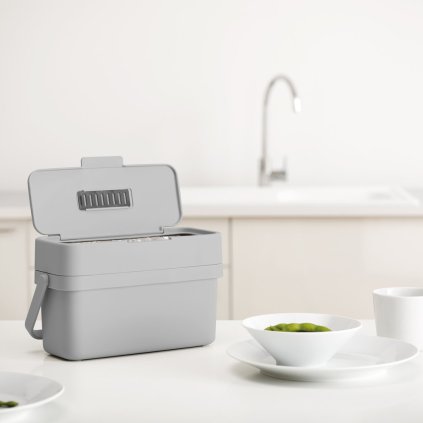 Groentebakje DUO 30117, 4 l, grijs, Joseph Joseph