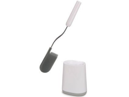Toiletborstel met houder FLEX LITE 70522, wit/grijs, silicone, Joseph Joseph