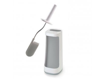 Toiletborstel met houder FLEX STORE 70537, wit / grijs, silicone, Joseph Joseph