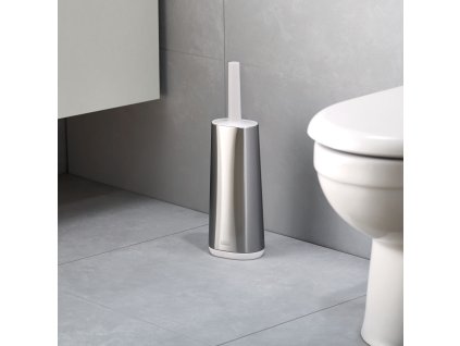 Toiletborstel met houder FLEX STEEL 70517 wit/roestvrij staal, Joseph Joseph