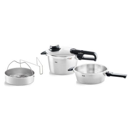 Hogedrukpan VITAVIT PREMIUM, set van 2 stuks, 4,5 l en 2,5 l, Fissler