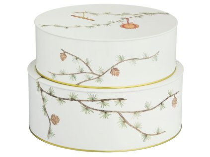 Opbergblik HAMMERSHOI CHRISTMAS, set van 2 stuks, wit, Kähler