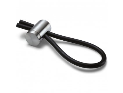 Sleutelhanger LOOP 10 cm, zwart, Philippi