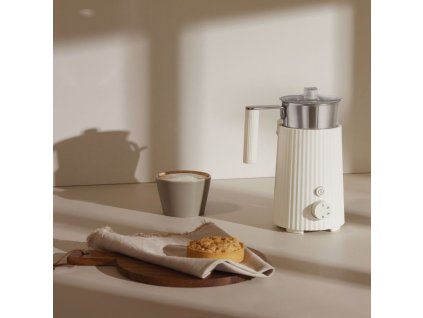 Melkopschuimer PLISSÉ, wit, Alessi