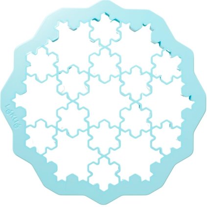 Uitsteekvorm SNOWFLAKE, 23,5 cm, blauw, Lékué