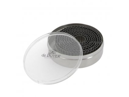 Ronde uitsteekvormen, set van 9 stuks, golvend rond, de Buyer
