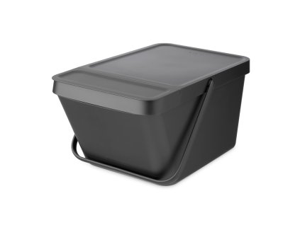 Afvalbak SORT & GO 20 l, stapelbaar, grijs, Brabantia