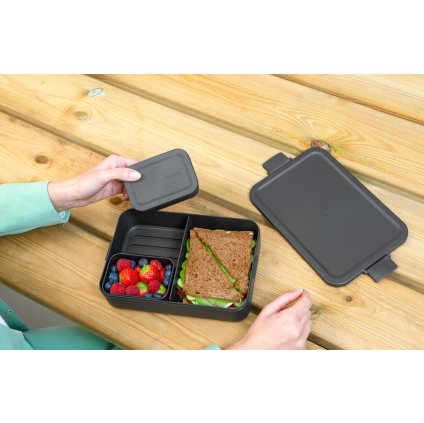 Lunchtrommel MAKE & TAKE BENTO 2 l, donkergrijs, Brabantia