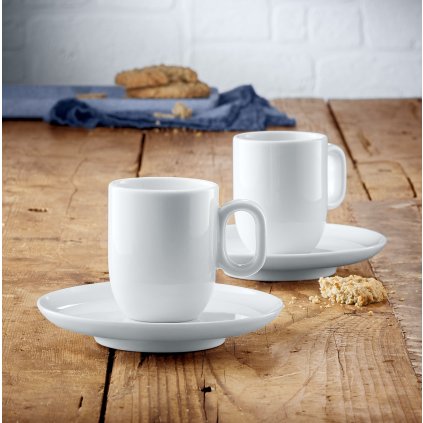 Espressokopje met schoteltje BARISTA, set van 2 stuks, wit, WMF