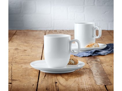 Koffiekop met schoteltje BARISTA, set van 2 stuks, wit, WMF