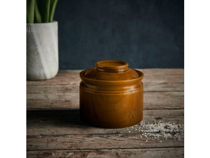 Zoutpot BARN 10 cm, bruin, Nicolas Vahé