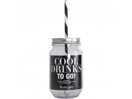 Waterglas met rietje 550 ml, Nicolas Vahé