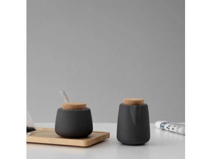 Suiker- en melkset NICOLA in, 2 stuks, grijs, Viva Scandinavia